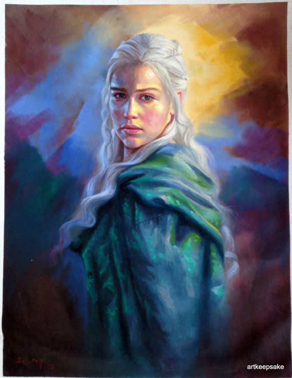 570x737 Game Oil Painting - Game Of Thrones Oil Painting