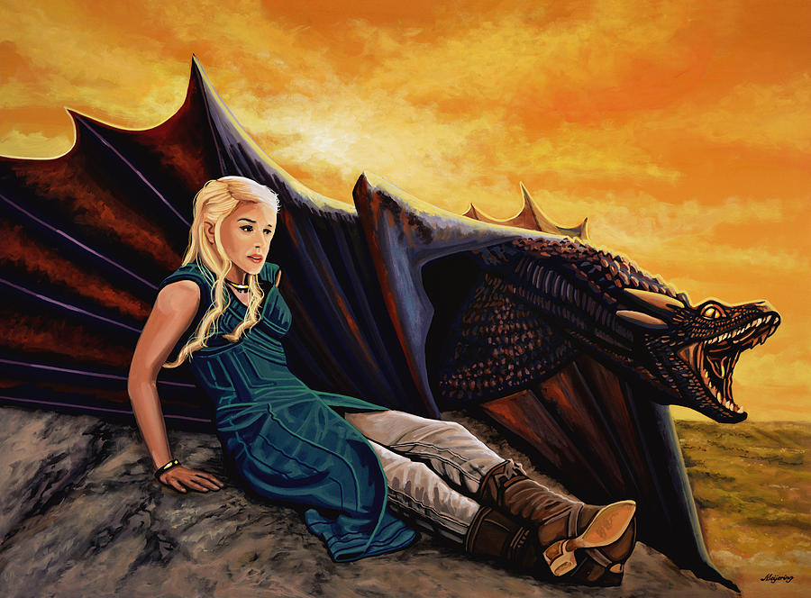 900x664 Daenerys Targaryen Paintings Fine Art America - Game Of Thrones Oil Painting
