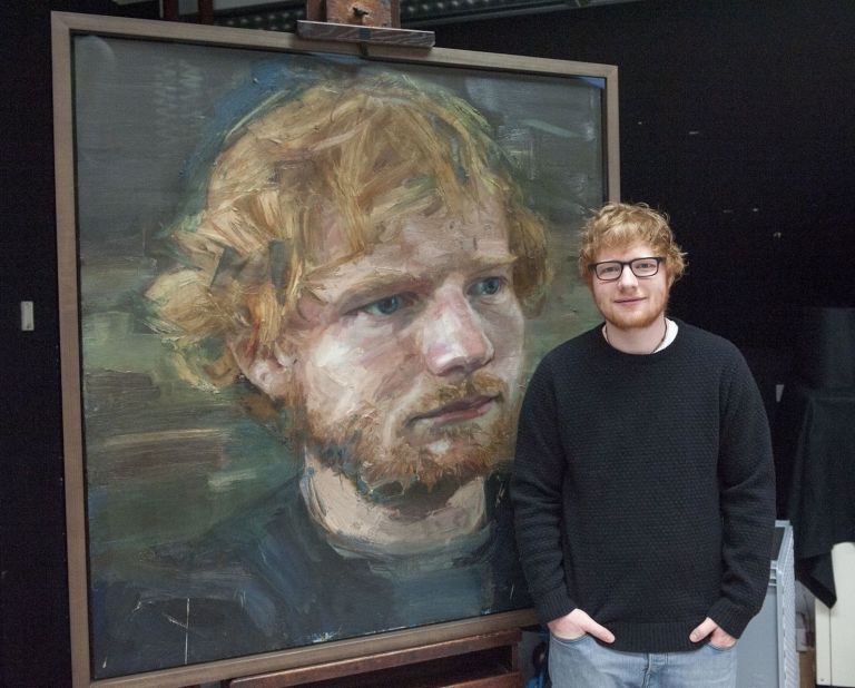 768x618 Ed Sheeran's Face Is Now A Pretty Oil Painting - Game Of Thrones Oil Painting