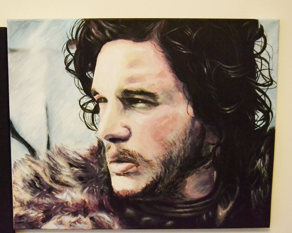 1000x798 Jon Snow - Game Of Thrones Painting