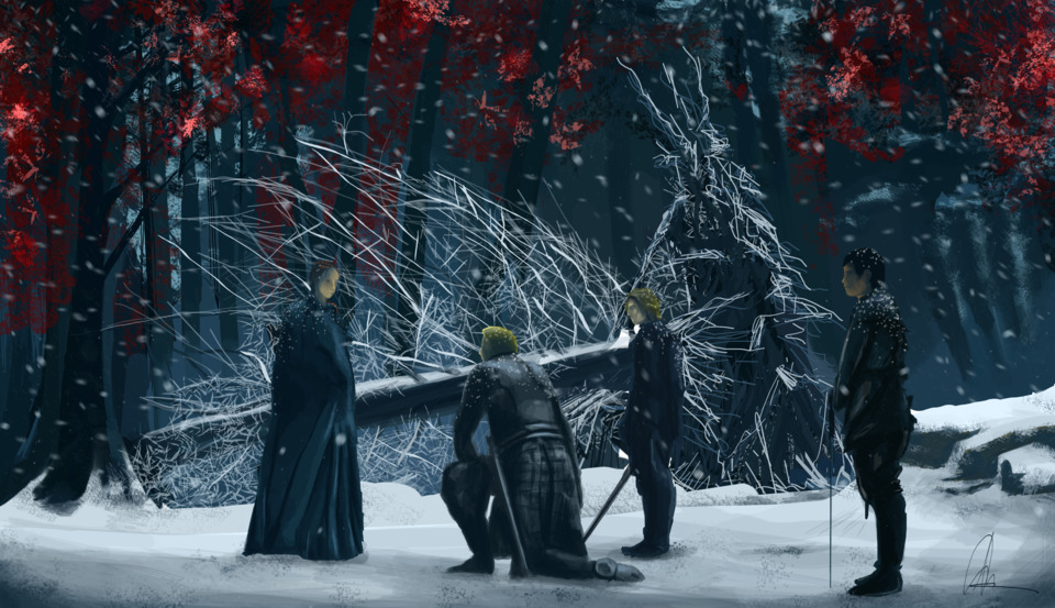 960x553 This Game Of Thrones Season, I'Ve Been Making A Painting For Each - Game Of Thrones Painting