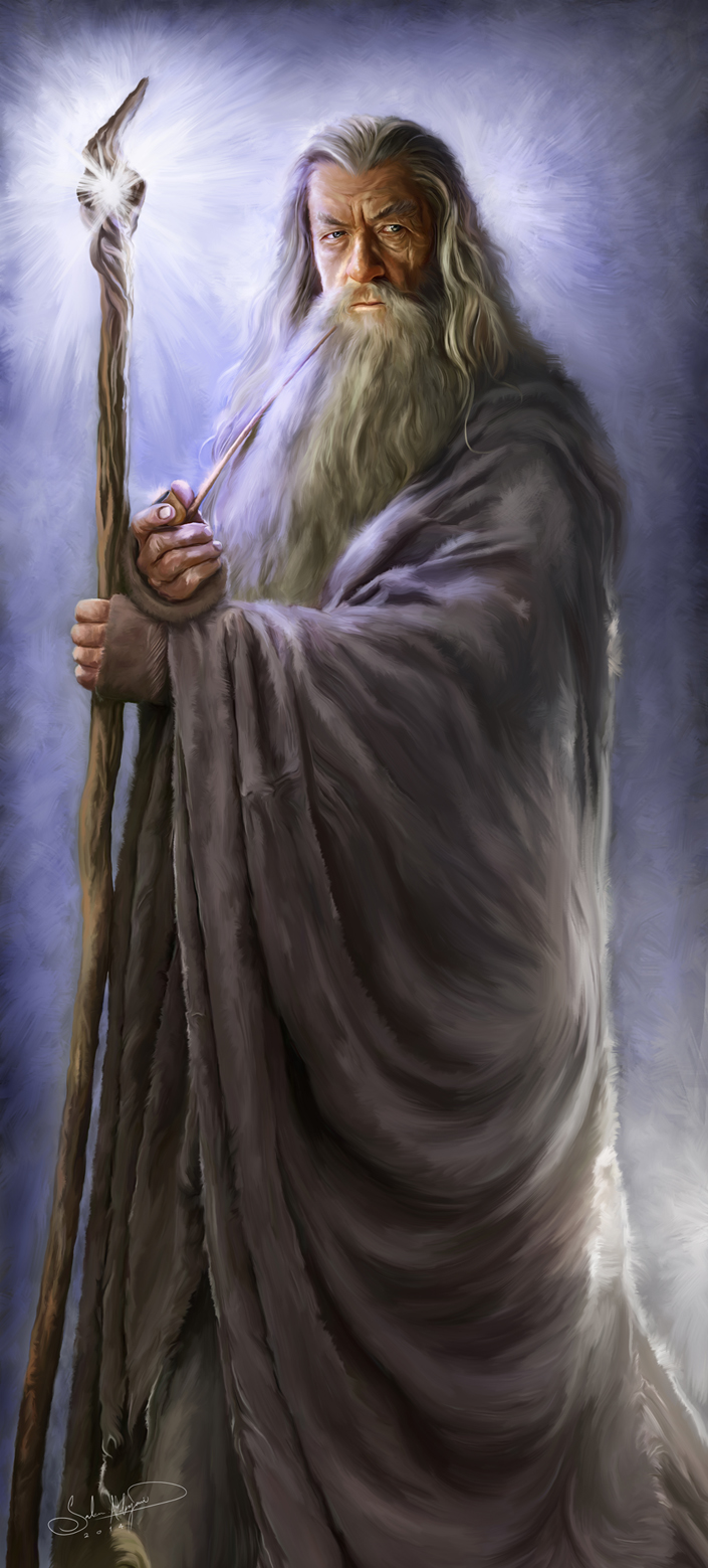 705x1559 Gandalf The Grey By Salem Al Langawi Art Illustration 2d - Gandalf Painting