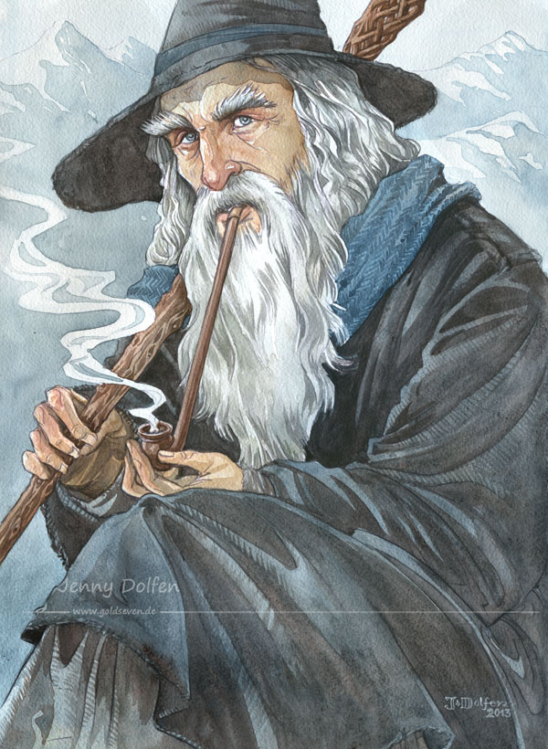 600x820 Gandalf Walkthrough Jenny Dolfen Art - Gandalf Painting