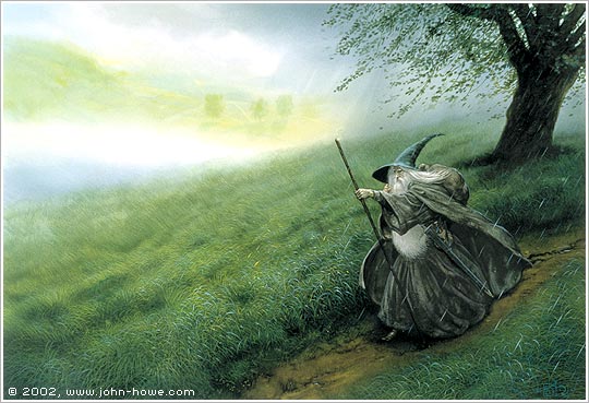 540x369 John Howe Illustrator - Gandalf Painting