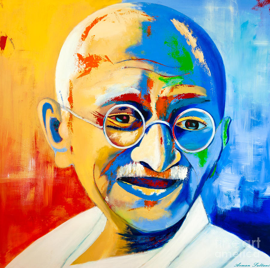 900x893 Mahatma Gandhi Painting By Arman Sultani - Gandhi Painting