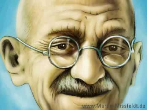 480x360 Speedpainting Mahatma Gandhi Video Peace By Missfeldt - Gandhi Painting