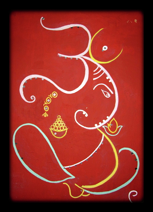 504x700 Ganpati Paintings Fine Art America - Ganesh Ji Painting