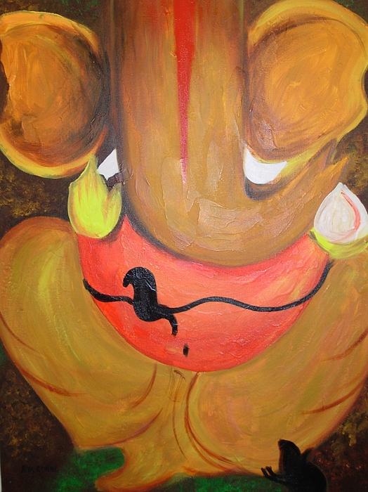 524x700 Lord Ganesh Ji Painting By Riya Rathore - Ganesh Ji Painting