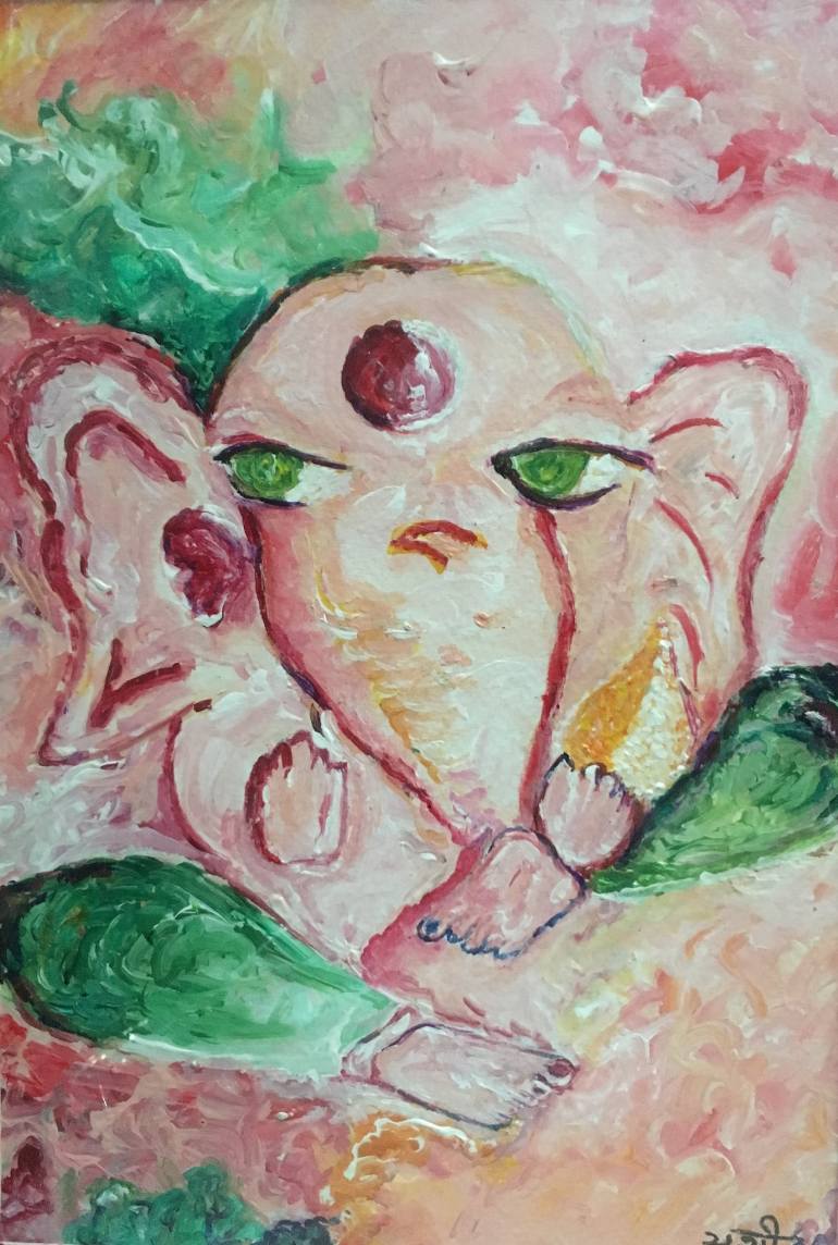 770x1144 Saatchi Art Ganesh Ji Painting By Yashi Jain - Ganesh Ji Painting