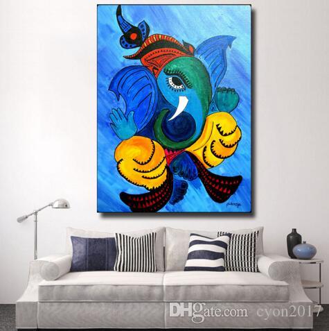 475x477 2018 Canvas Painting Beautiful Paintigs Of Lord Ganesha Oil - Ganesh Oil Painting