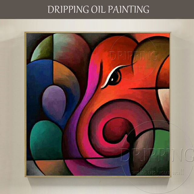 640x640 High Quality Wall Art Painting Abstract Ganesh Oil Painting Hand - Ganesh Oil Painting