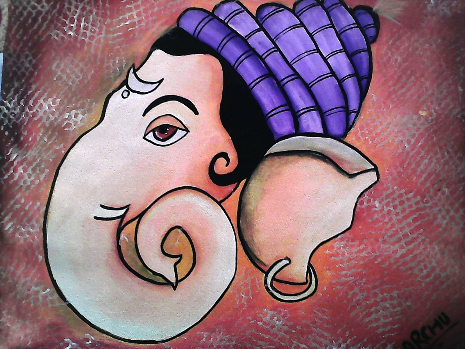 1600x1200 Ganesha Painting By Archana Sehgal - Ganesh Painting For Kids