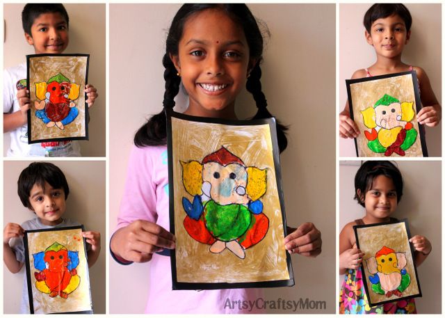 640x457 Ganesha Special - Ganesh Painting For Kids