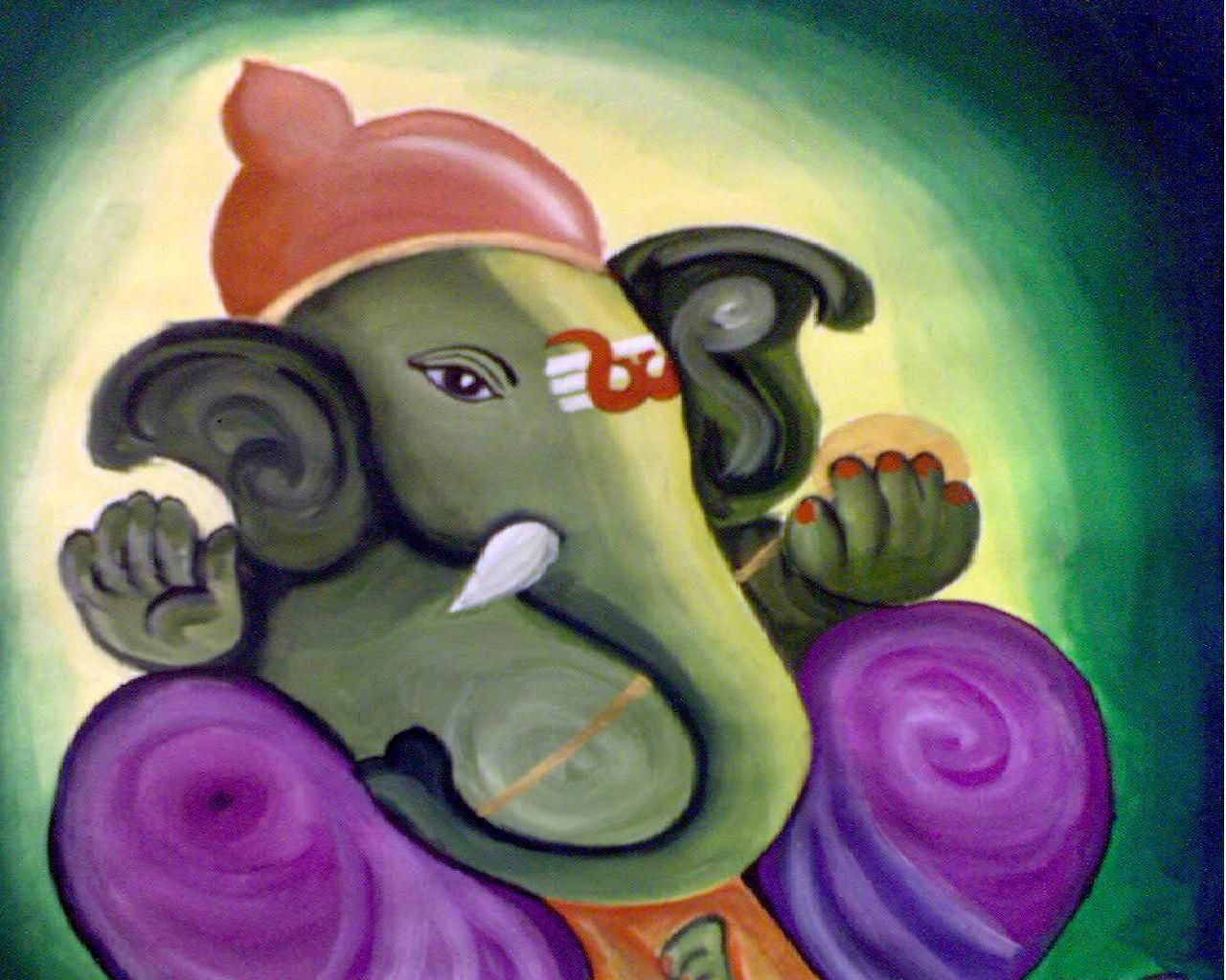 1280x1024 Miscellaneous Lord Ganesh, Desktop Wallpaper Nr. 54456 By Striker - Ganesh Painting For Kids