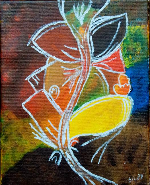 527x650 Stunning Ganesha Painting Reproductions For Sale On Fine Art Prints - Ganesh Painting For Kids