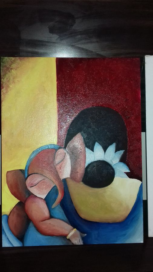 506x900 Ganesh Painting By Artist Nutan Singhal - Ganesh Painting Images