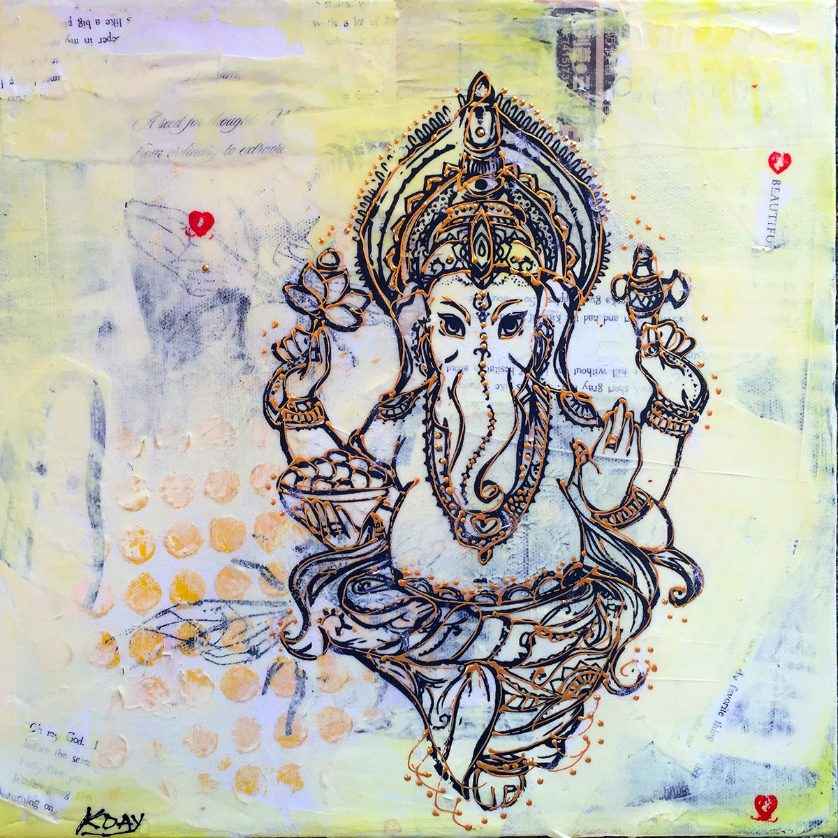 1200x1200 Ganesh Painting Kelliedayart - Ganesh Painting Images