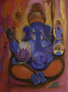 223x300 Lord Ganesh Painting By Stella Maris Jurado - Ganesh Painting Images