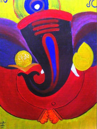 396x526 Shri Jamini Roy (1887~1972, Small Village In Beliatore, Bankura - Ganesh Painting Images