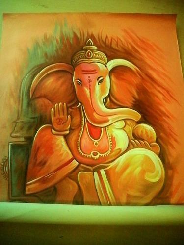 375x500 Decorative Lord Ganesha Paintings - Ganesh Painting Images