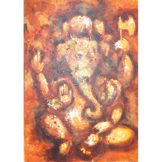 550x550 Ganesh Painting 24 W X 48 H - Ganesh Painting Images
