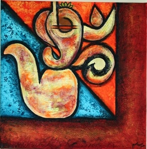 293x296 Modern Art Online - Ganesh Painting Modern