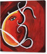 163x186 Ganesh Painting Painting By Vijay Sonar - Ganesh Painting On Canvas