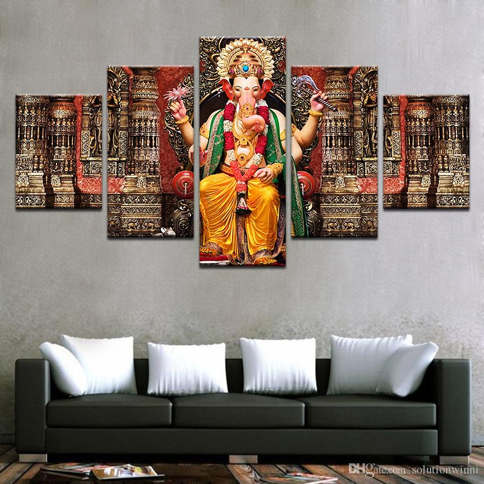 Ganesh Painting Wall Canvas