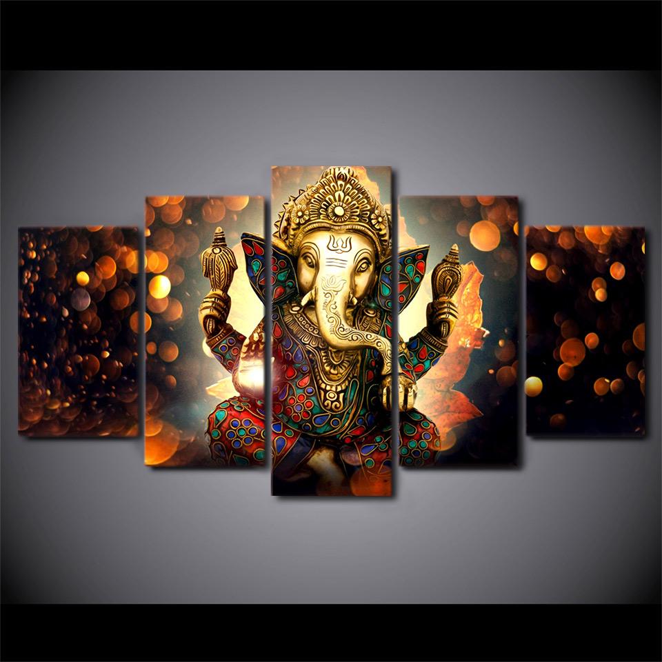 960x960 Ganesha Canvas - Ganesh Painting Wall Canvas