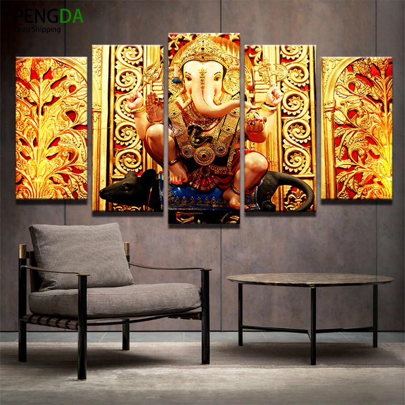 800x800 Hindu God Ganesh It Make Your Day - Ganesh Painting Wall Canvas