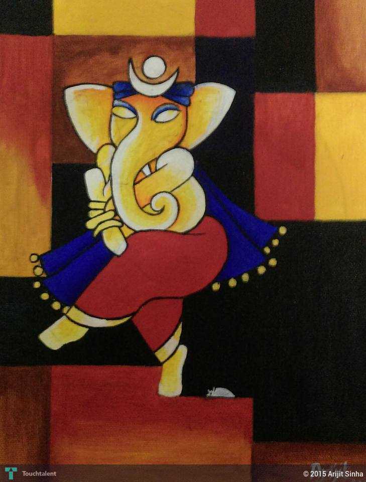 Ganesha Abstract Painting at PaintingValley.com | Explore collection of ...