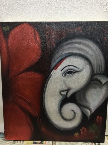 375x500 Abstract Painting Amp Ganesh Frame Painting Manufacturer From Mumbai - Ganesha Abstract Painting