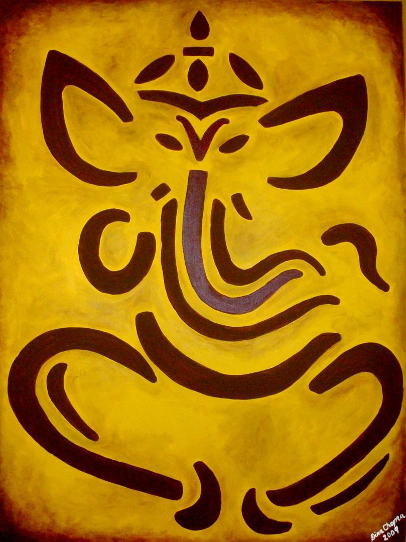 809x1080 Ganesh Paintings, Ganesh Art, Hindu Art Paintings - Ganesha Art Painting