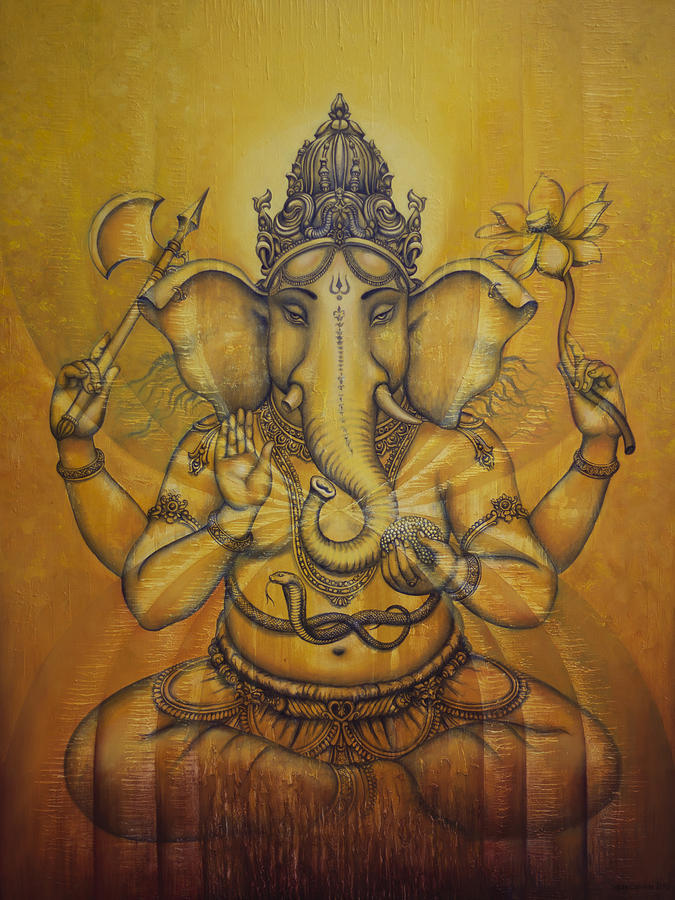 675x900 Ganesha Paintings Fine Art America - Ganesha Art Painting