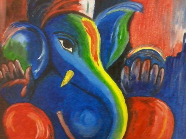 640x480 Lord Ganesha - Ganesha Art Painting