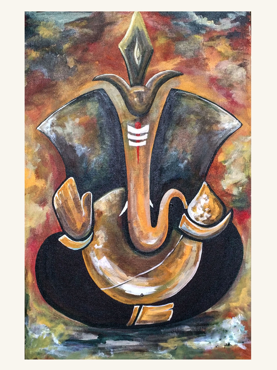 900x1200 Lord Ganesha Paintings For Sale Ganesha Art Paintings On Canvas - Ganesha Art Painting