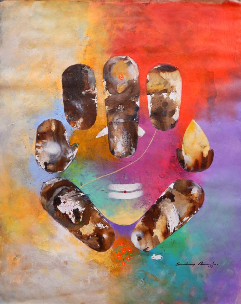 770x970 Saatchi Art Lord Ganesha Painting By Sandeep Rawal - Ganesha Art Painting