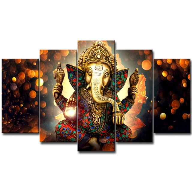 640x640 Canvas Painting Wall Pictures For Living Room Home Decorations - Ganesha Art Painting
