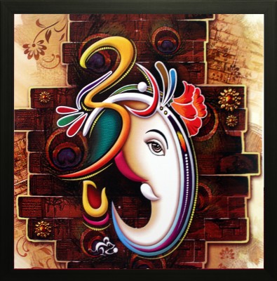 395x400 68% Off On Saf Ganesh Oil Painting(11 Inch X 11 Inch) On Flipkart - Ganesha Oil Painting On Canvas