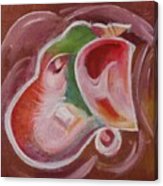 163x186 Ethnic Lord Ganesha Painting Painting By Chintaman Rudra - Ganesha Painting On Canvas