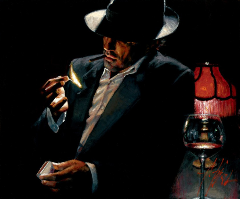 835x691 Vraie Fiction New Noir Painting - Gangster Painting