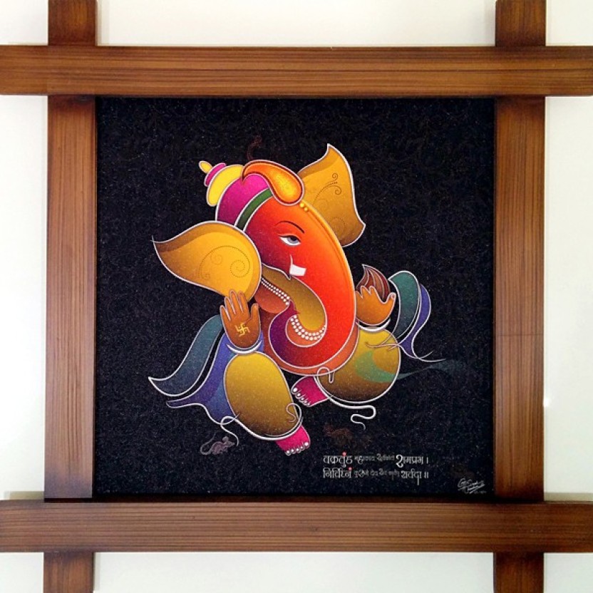 832x832 Image Creation Ganesha Canvas Painting Price In India - Ganpati Canvas Painting