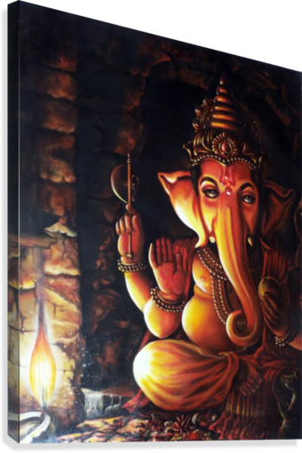 340x511 Portrait Of Lord Ganesha - Ganpati Canvas Painting