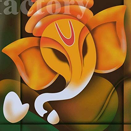 425x425 Art Factory Ganesha Canvas Painting Amazon.in Home Amp Kitchen - Ganpati Canvas Painting