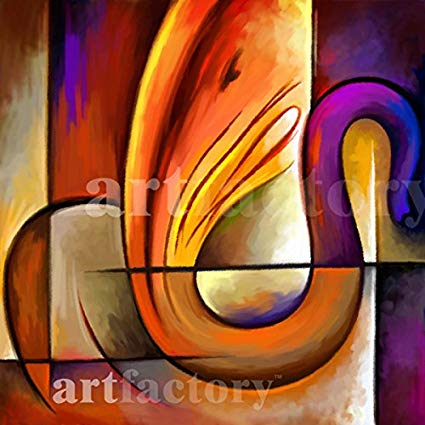 425x425 Art Factory Lord Ganesha Canvas Painting Amazon.in Home Amp Kitchen - Ganpati Canvas Painting