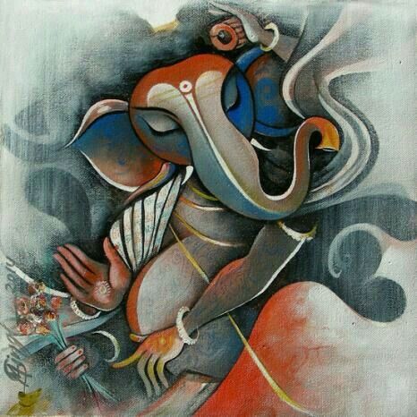 466x466 65 Best Ganesh Images On Lord Ganesha, Ganesha Art - Ganpati Painting