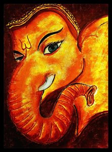 221x300 Ganpati Paintings - Ganpati Painting
