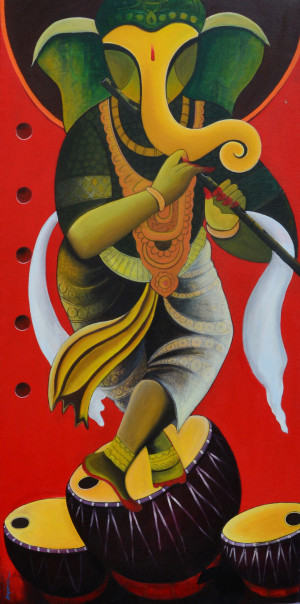 300x604 Top Lord Ganesha , Ganpati Paintings Shop Lord Ganesha - Ganpati Painting