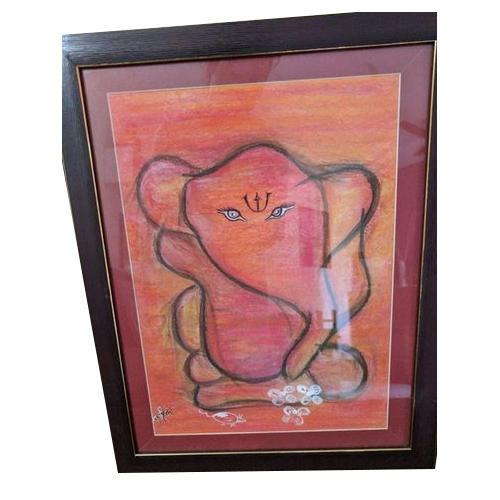 500x500 Decorative Ganpati Painting - Ganpati Painting