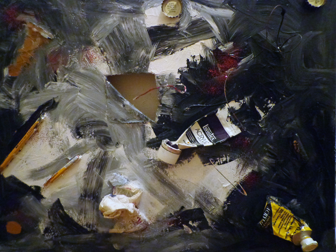 1178x884 Jessica Franzel Artwork Garbage Original Painting Acrylic - Garbage Painting